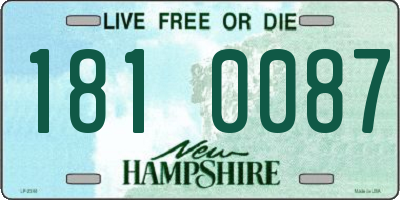 NH license plate 1810087