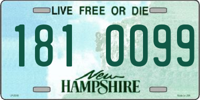 NH license plate 1810099