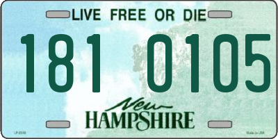 NH license plate 1810105