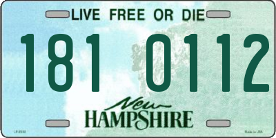 NH license plate 1810112