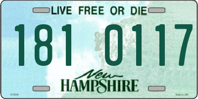NH license plate 1810117