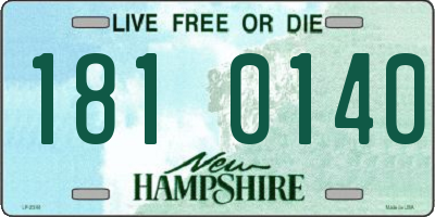 NH license plate 1810140