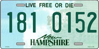 NH license plate 1810152