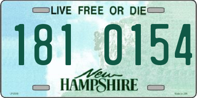 NH license plate 1810154