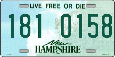 NH license plate 1810158