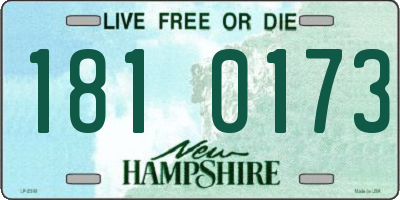 NH license plate 1810173