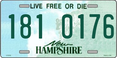 NH license plate 1810176