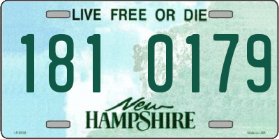 NH license plate 1810179