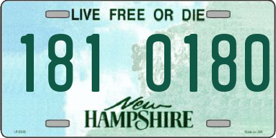 NH license plate 1810180