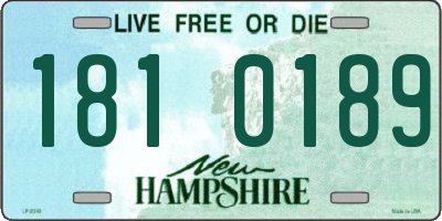NH license plate 1810189