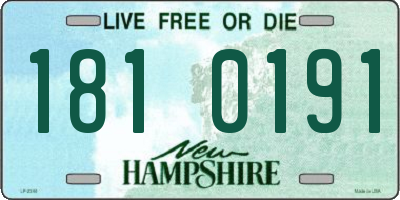 NH license plate 1810191