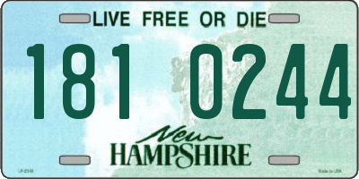 NH license plate 1810244