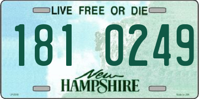 NH license plate 1810249