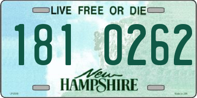 NH license plate 1810262