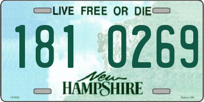 NH license plate 1810269