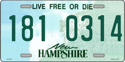 NH license plate 1810314