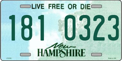NH license plate 1810323