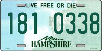 NH license plate 1810338
