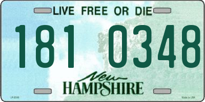 NH license plate 1810348