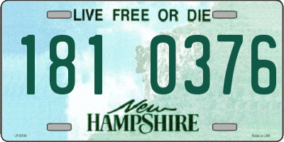 NH license plate 1810376