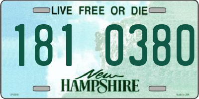 NH license plate 1810380