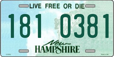 NH license plate 1810381