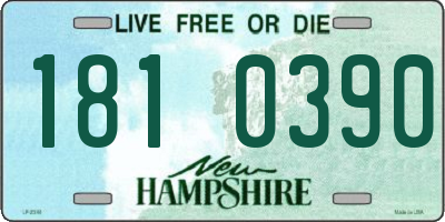NH license plate 1810390