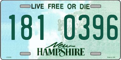 NH license plate 1810396