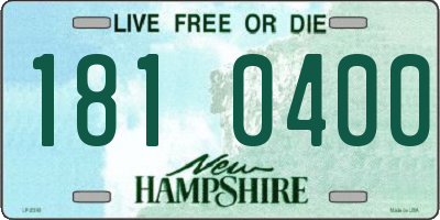 NH license plate 1810400
