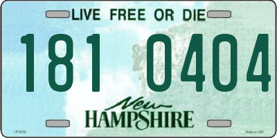 NH license plate 1810404