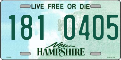 NH license plate 1810405