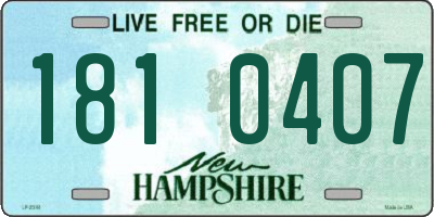 NH license plate 1810407