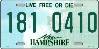 NH license plate 1810410