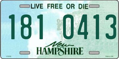 NH license plate 1810413