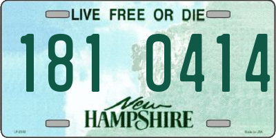 NH license plate 1810414