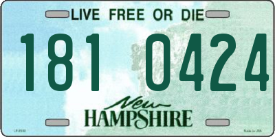NH license plate 1810424