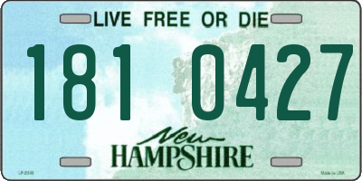 NH license plate 1810427
