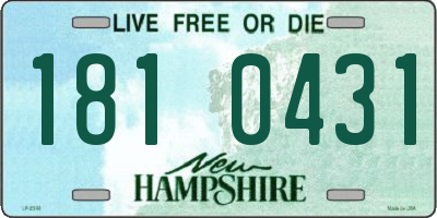 NH license plate 1810431