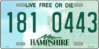 NH license plate 1810443