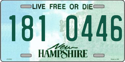 NH license plate 1810446