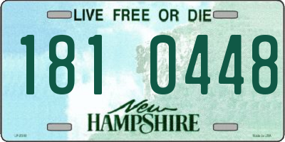 NH license plate 1810448