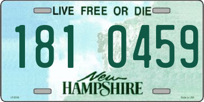NH license plate 1810459
