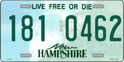 NH license plate 1810462