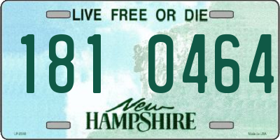 NH license plate 1810464