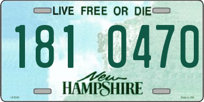 NH license plate 1810470