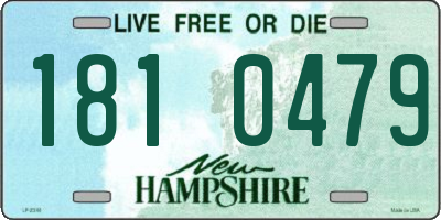 NH license plate 1810479