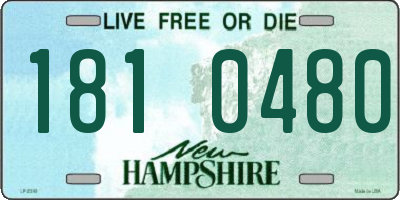 NH license plate 1810480