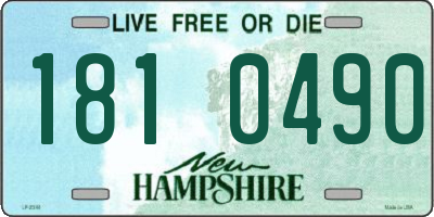 NH license plate 1810490
