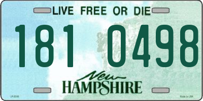 NH license plate 1810498