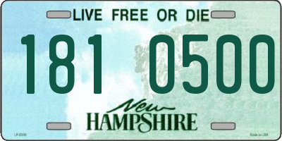 NH license plate 1810500
